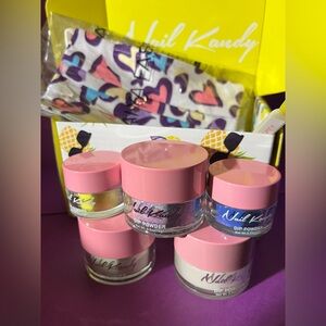 Dip Powder Set - Blue, Purple, and Yellow. Bonus Sally Hansen water decals💅💅